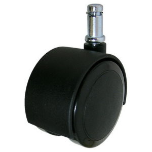Soft Tread Dual-Wheel Furniture Casters - With Friction Grip Stem